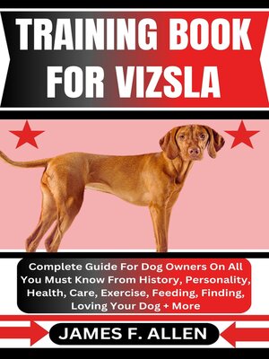 cover image of TRAINING BOOK FOR VIZSLA
